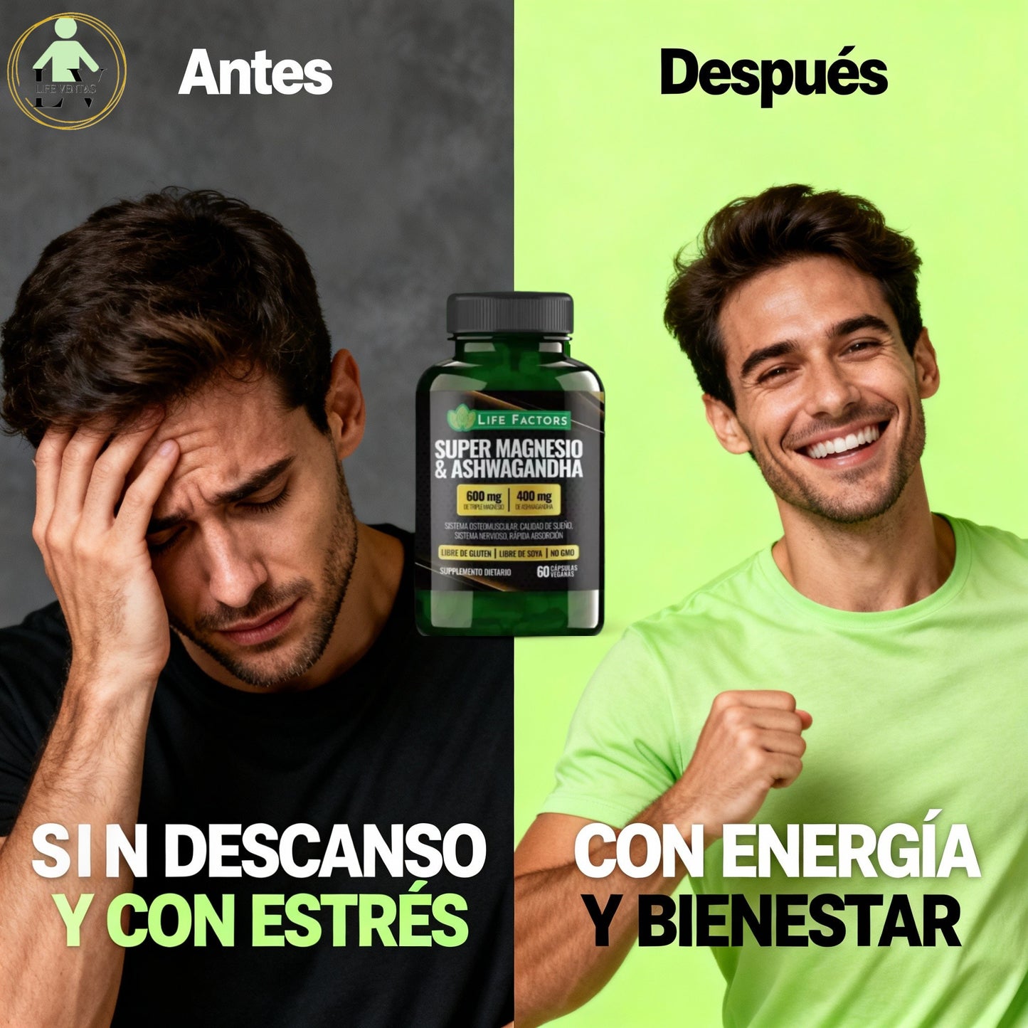 Super Magnesio & Ashwagandha™ ⚡ Fuerza interior, calma exterior