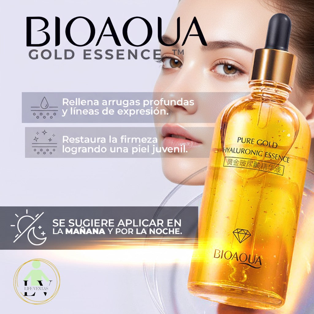 💛 2x1 SERUM ACIDO HIALURONICO 24k Bioaqua Gold Essence™