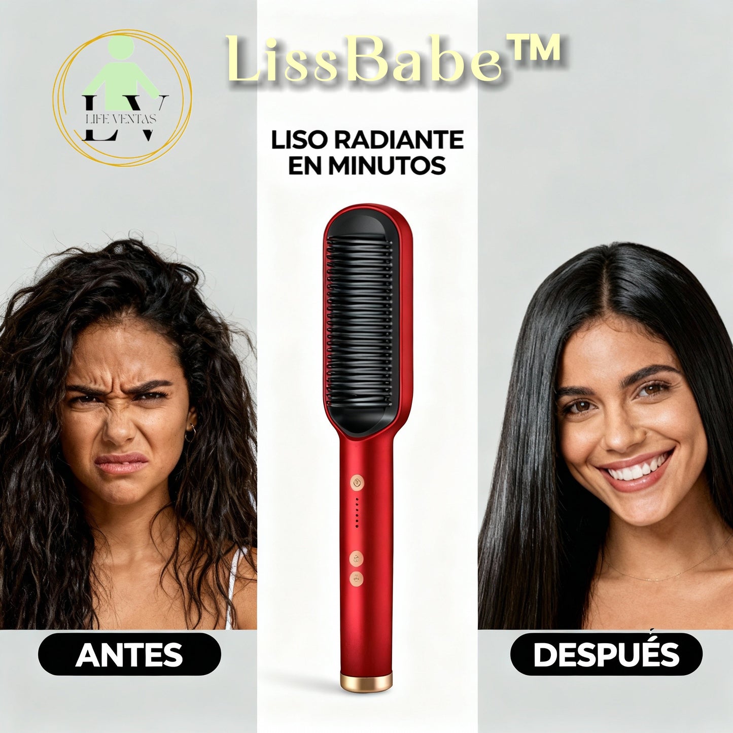 LissBabe™ Peine Alisador 2 en 1