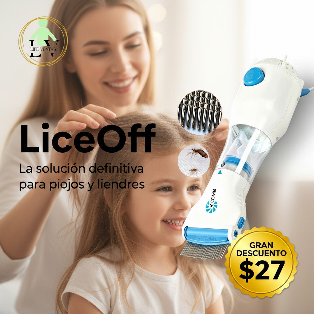 LiceOff™ PEINE ASPIRADORA QUITA PIOJOS LIENDRAS