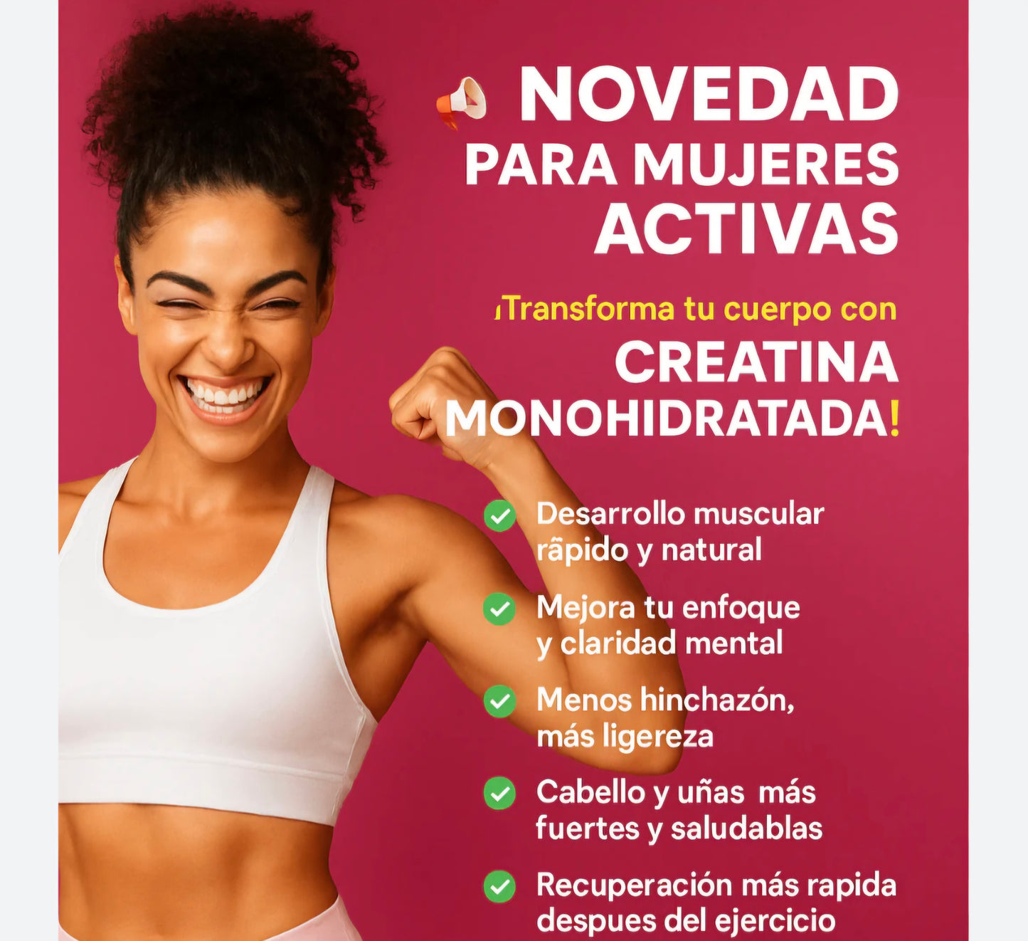 Creatina Monohidratada para MUJERES OLD SCHOOL
