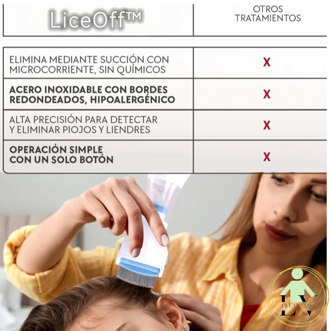 LiceOff™ PEINE ASPIRADORA QUITA PIOJOS LIENDRAS